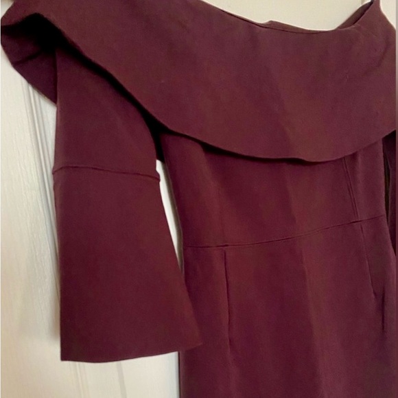 Aritzia Babaton Giovanni Midi Fitted Sheath Dress Deep Plum Size 0 - Picture 5 of 7
